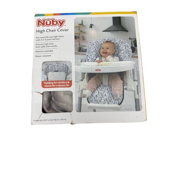 Nuby High Chair Cover Spills and Crumbs Water Resistant Arrow Print - Picture 2 of 6